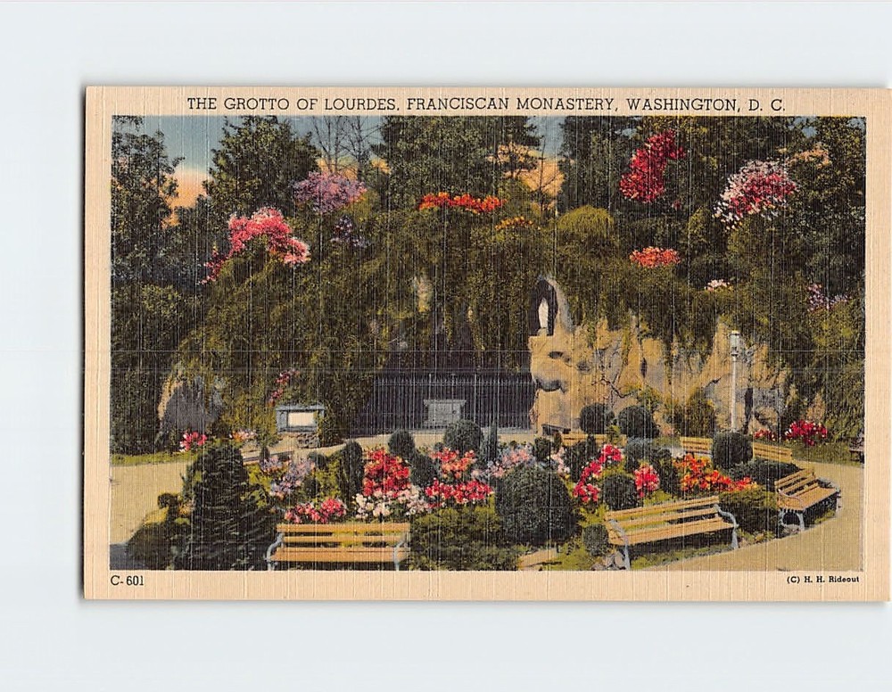 Postcard The Grotto Of Lourdes Franciscan Monastery Washington DC USA