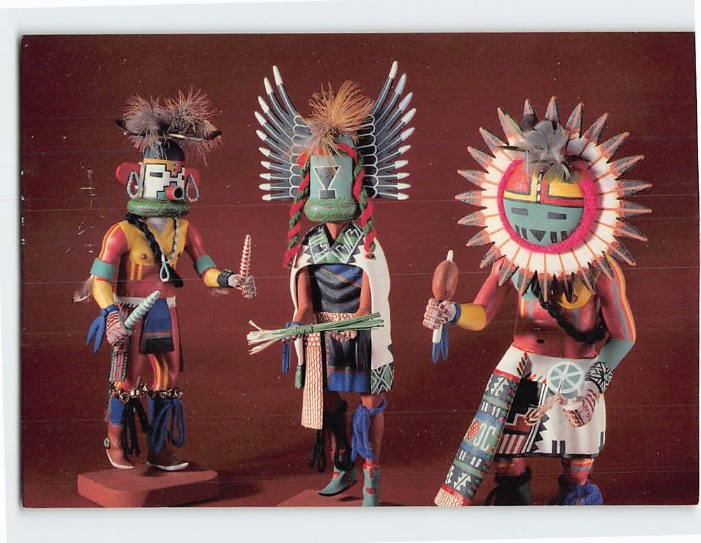 Postcard Kachina Dolls The Heard Museum Phoenix Arizona USA