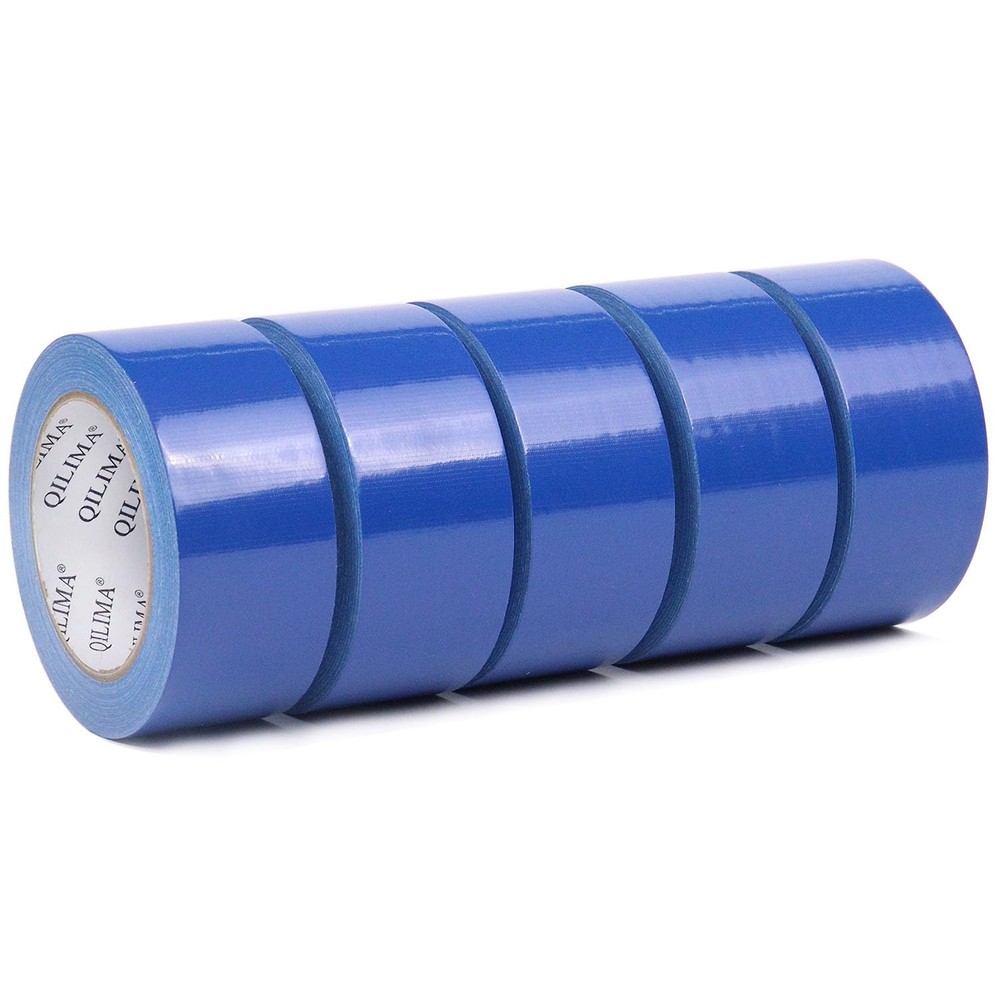 QILIMA 5-Pack Blue Duct Tape, Professional Grade Duct Tape for Photographers,...