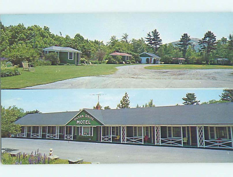 Unused Pre-1980 MOTEL SCENE Bar Harbor Maine ME hk0112