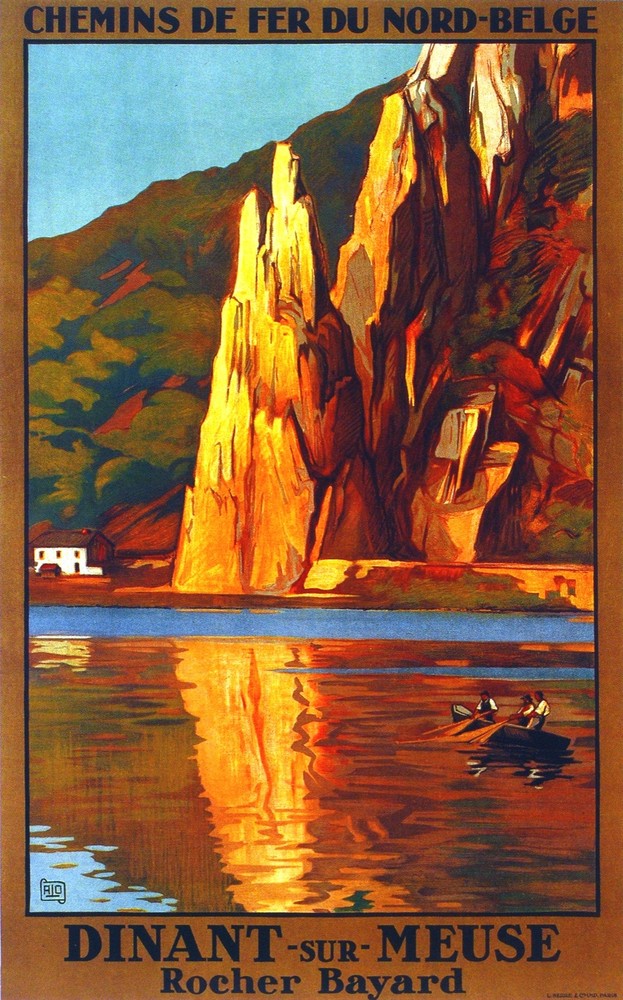 Chemins de fer du Nord, Dinant Decorative Poster. Fine Graphic Design. 2883