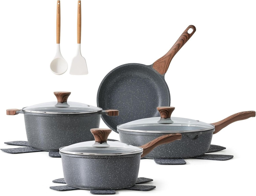 SENSARTE Nonstick Cookware Set 13-Piece, Non Stick Pots and pans Set with Swiss