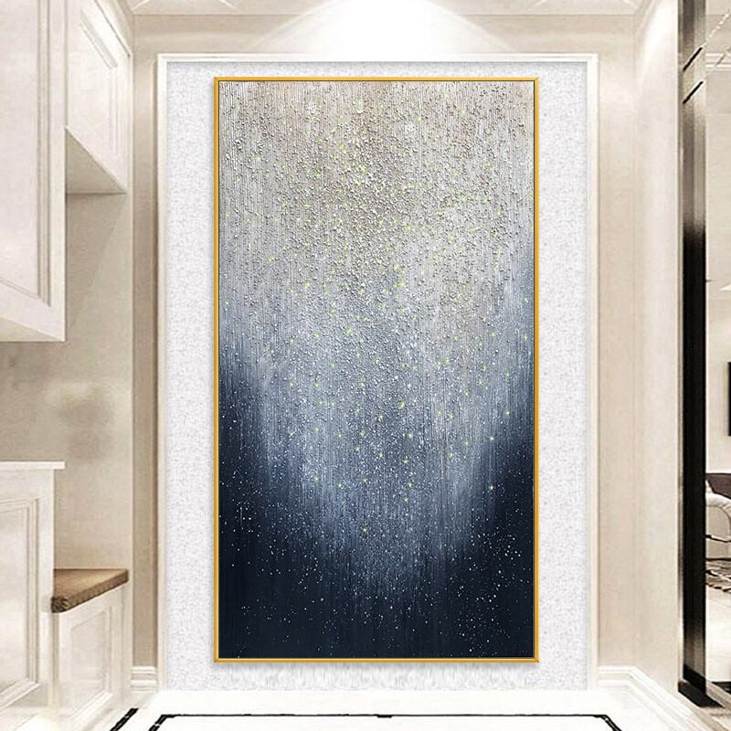 Hand Painted Oil Painting Starry Sky Shining Modern Wall Decorative Painting