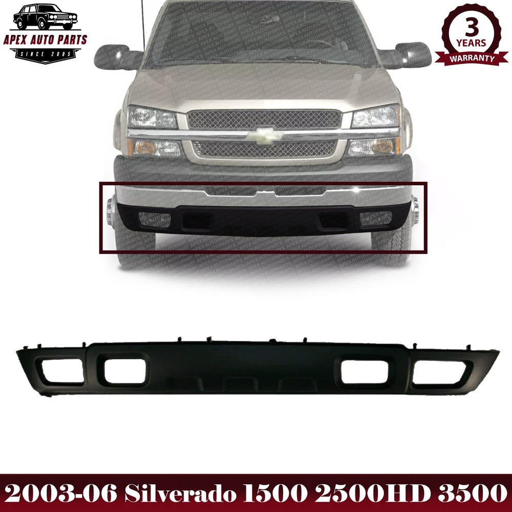 Front Bumper Lower Valance Textured Black For 2003-06 Silverado 1500 2500HD 3500