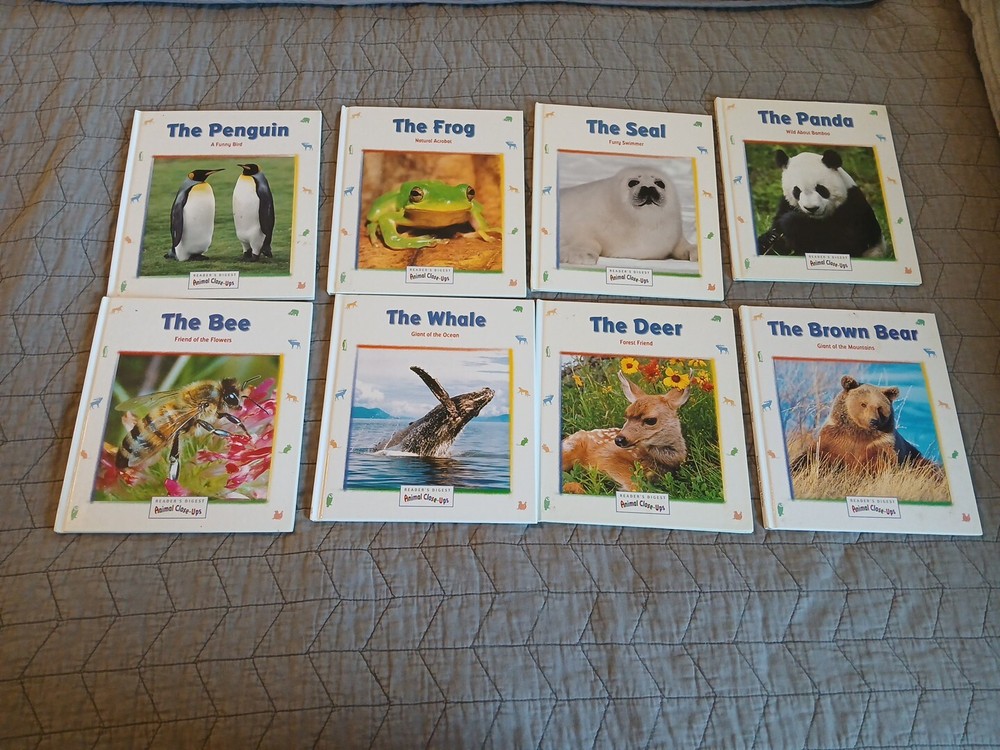 Lot of 8 Readers Digest Young Families Animal Close-Ups Hardcover Books Science