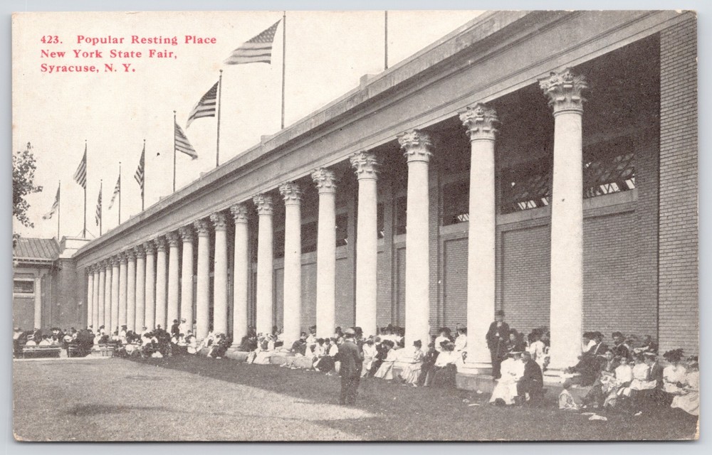 NY Syracuse New York State Fair Crowd at The Colonnade Rudolph Bros Postcard