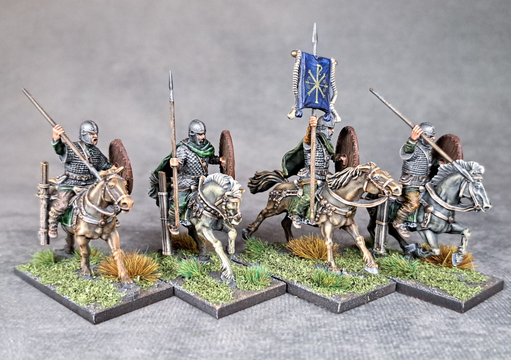 Painted Arthurian/Romano-Briton Cavalry #1 - 4 Historical Miniatures - 28mm