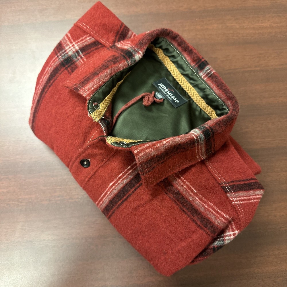 Jeremiah Shirt Plaid Flannel Mens M Wool Blend Fleece American Legacy Outdoors