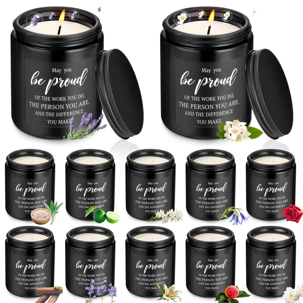 12 Pcs Large Scented Candles Gift Employee Appreciation CNA Teacher Week Gift...