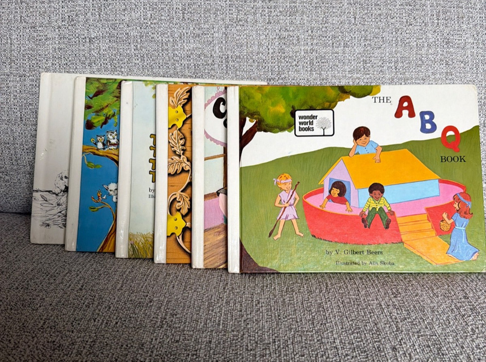 V. Gilbert Beers Lot of 6 Wonder World Books 1973 HC