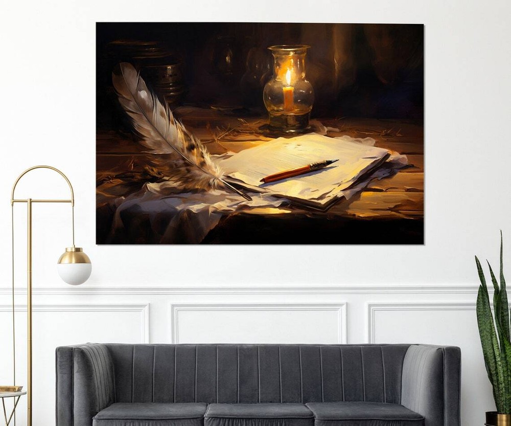 Abstract Writer Wall Art Canvas Unframed Print Art