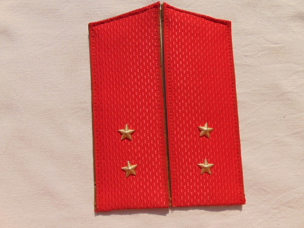 Shoulder straps of a Soviet ensign. USSR Army.