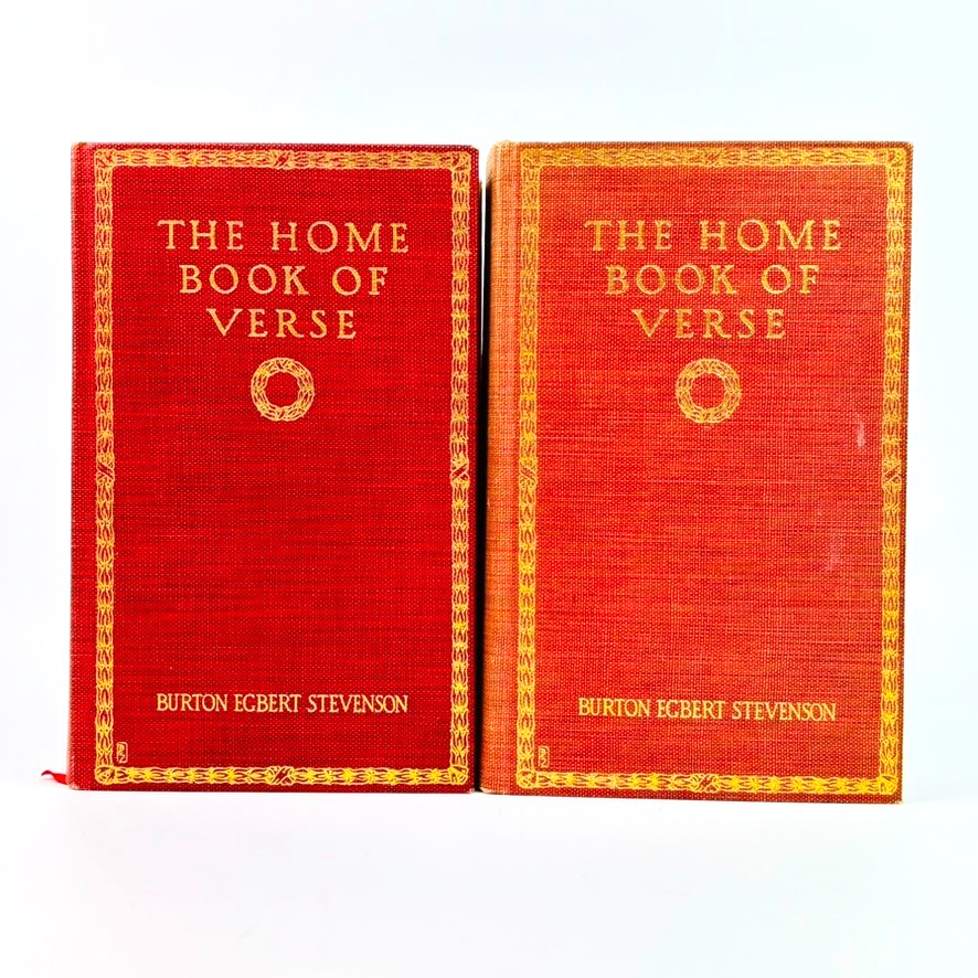 The Home Book of Verse Complete in Two Volumes 1937 Burton Egbert Stevenson HC