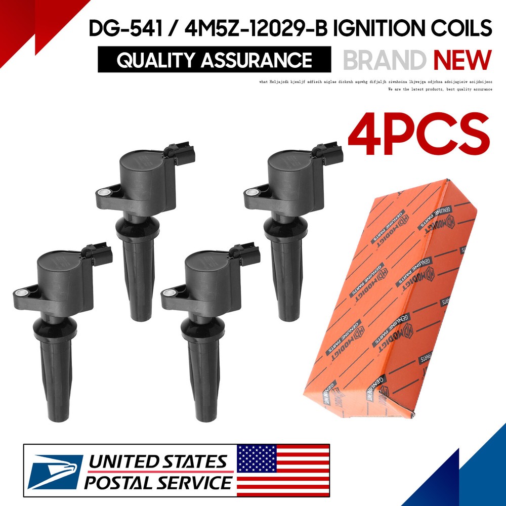 Pack of 4Pcs Ignition Coils Kit For Ford Fusion 2010-2020 2.5L UF621 For Genuine