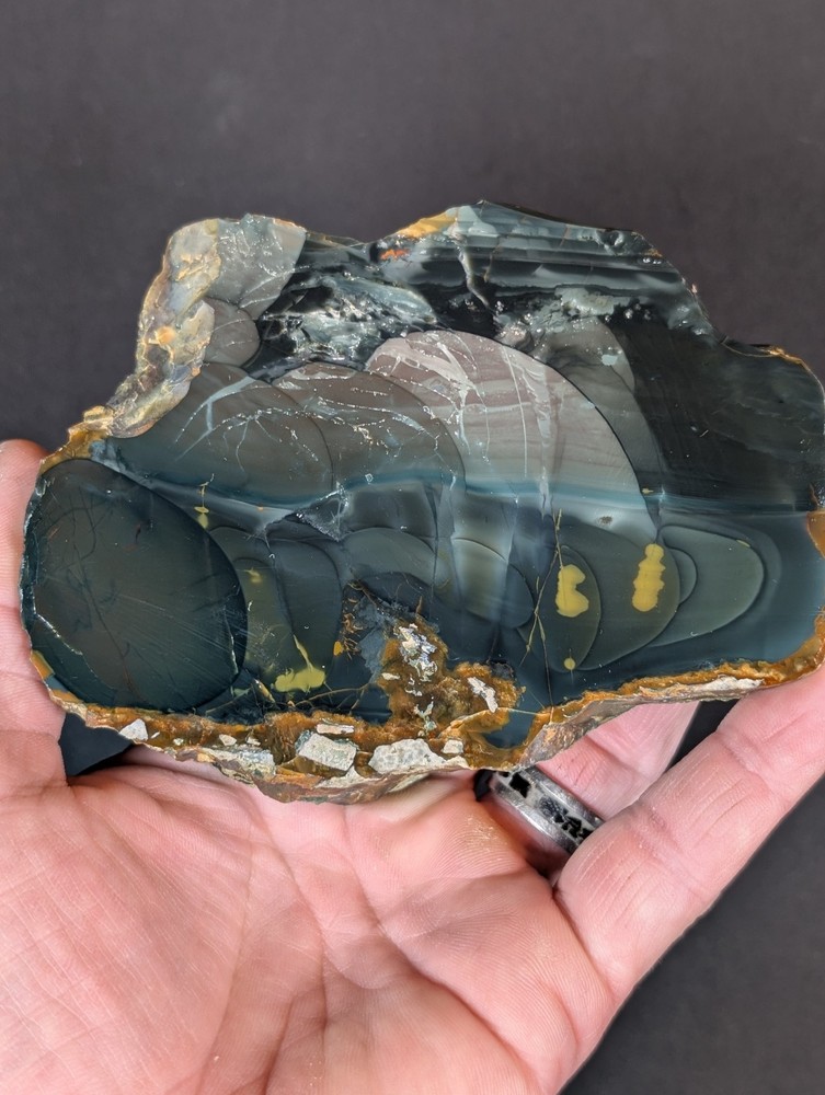 Orbed Blue Mountain Jasper Polished Display Specimen (Oregon)