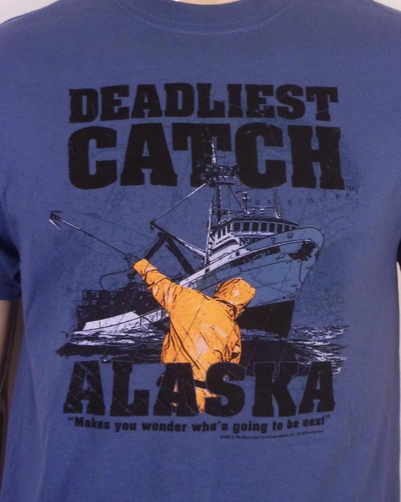 vintage 00s Y2K Deadliest Catch Alaska T-Shirt 2009 TV Show SZ M