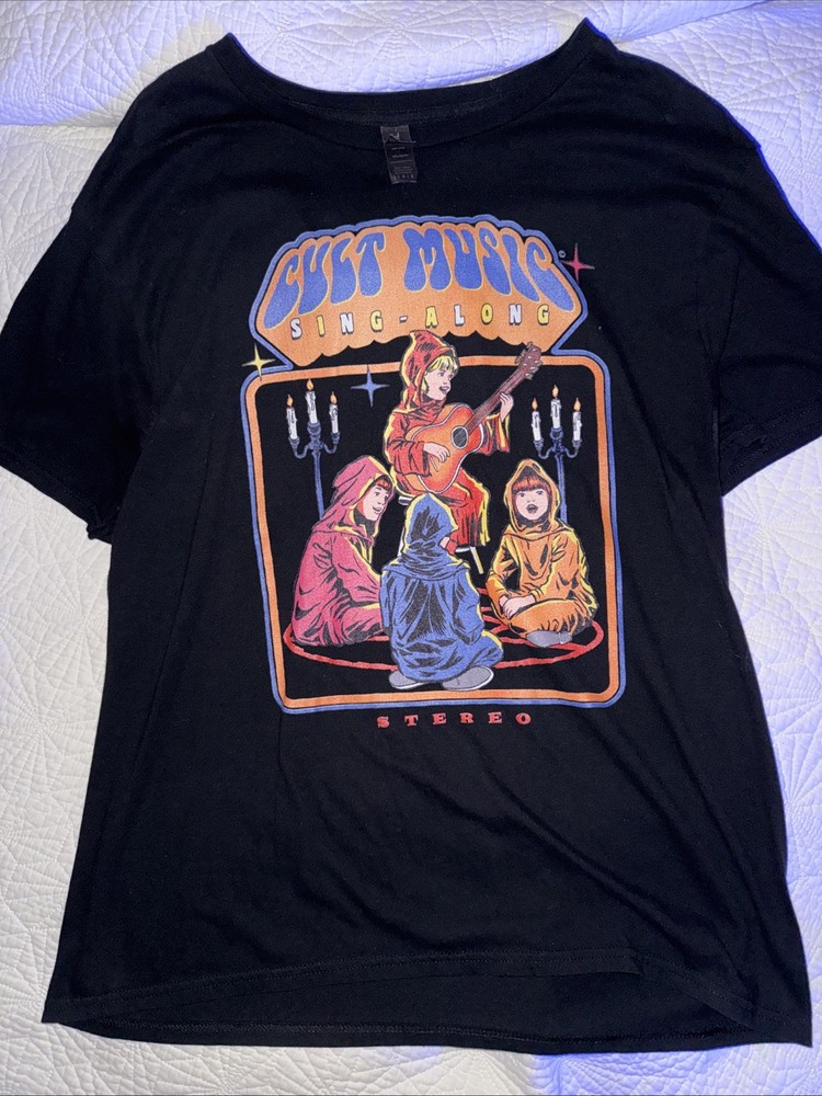 Steven Rhodes Cult Music Sing Along T-shirt Size L