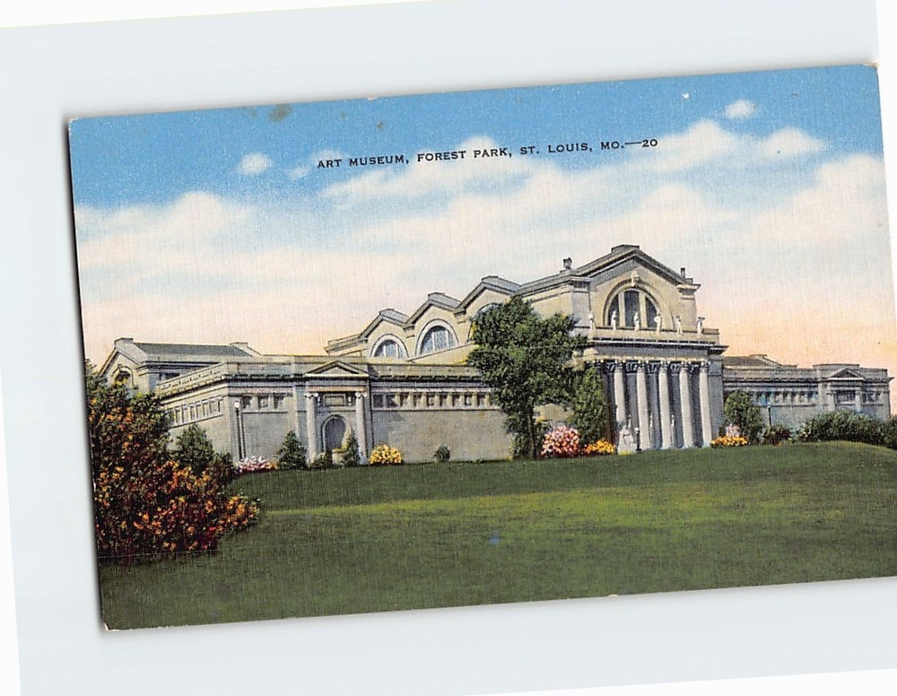 Postcard Art Museum Forest Park St. Louis Missouri USA