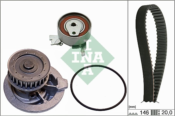 530 0147 30 INA water pump + timing belt kit for Chevrolet, Daewoo, Holden, Opel