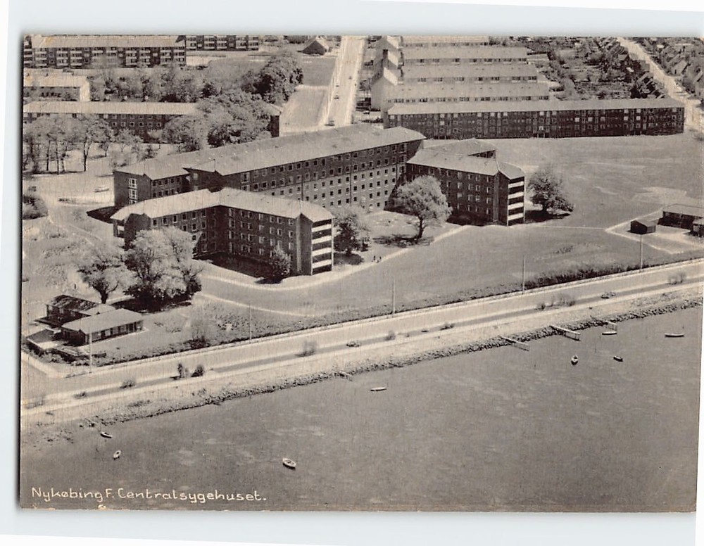 Postcard Aerial View Centralsygehuset Nykøbing Falster Denmark