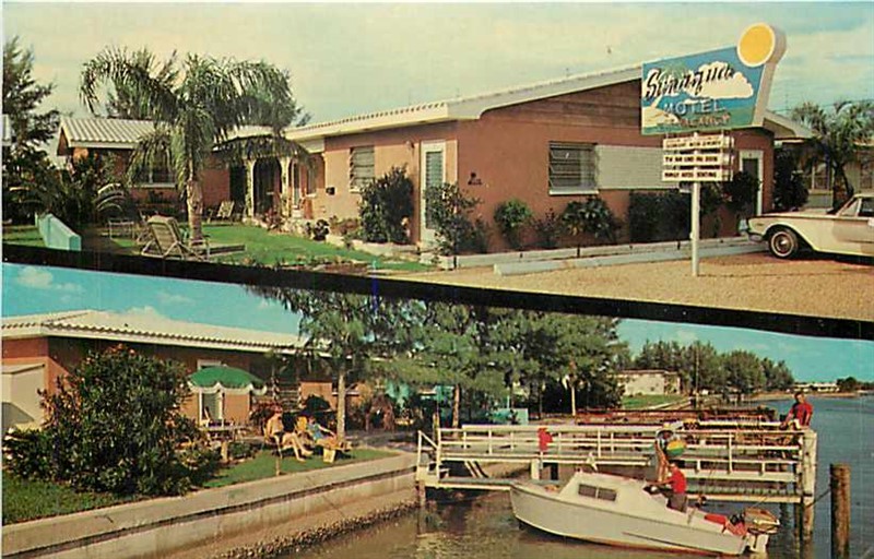 FL, Clearwater Beach, Florida, Sunaqua Motel, Multi View, Dexter Press No 40596B