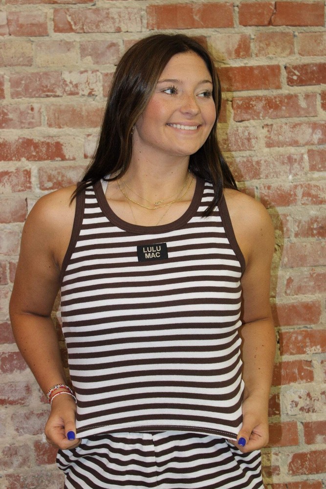 Lulu Mac Brown Stripe Tank Top