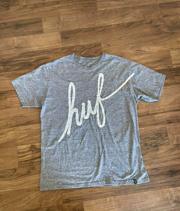 Huf Men's Grey Graphic Tshirt Size L