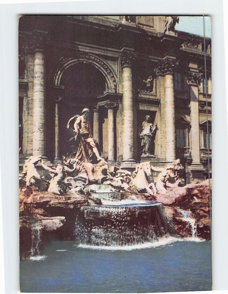 Postcard Fontana di Trevi Rome Italy