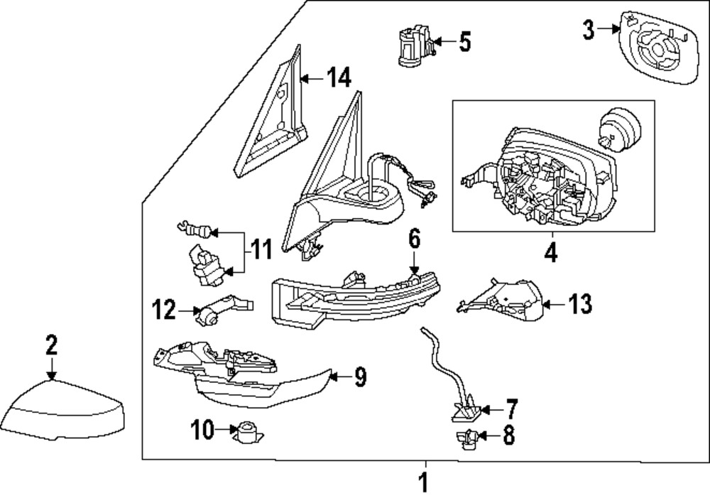 Genuine Nissan Mirror Glass 96365-7JA0ANew OEM Factory Part