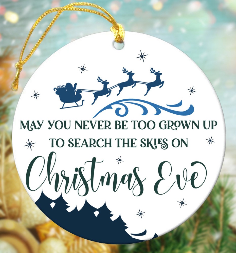 Santa's Reindeers Christmas Ornament Holiday Decor Happy Xmas Ornament Sleigh