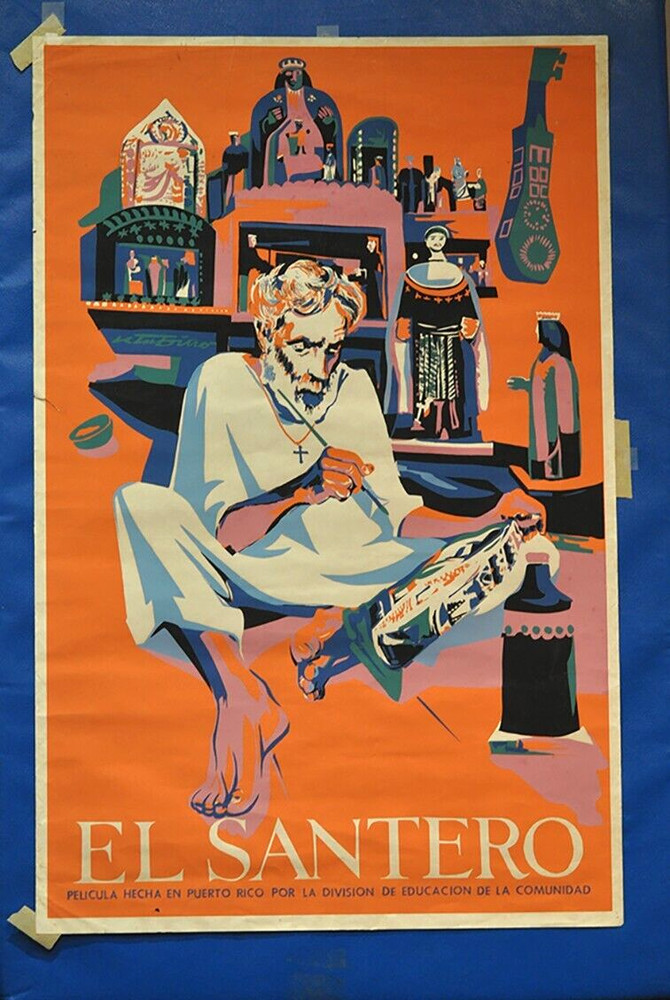 Rafael Tufino 1967 vintage silkscreen for a movie 