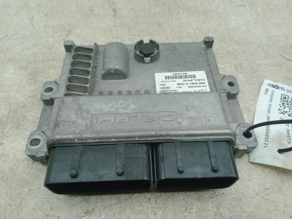 Citroen Dispatch Engine Control Module Ecu 2.0 Diesel 9845750880 Mk3 2016-2025