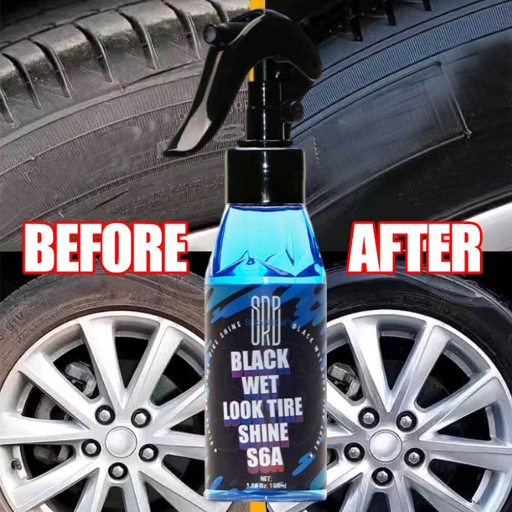 Agente de recubrimiento de restauración de ruedas de goma spray para aderezo de neumáticos accesorios para automóviles 1 pieza 100 ml