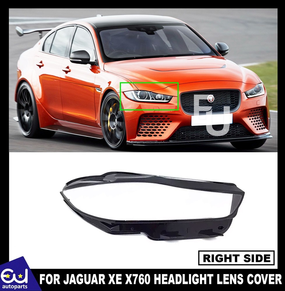 RIGHT DRIVER SIDE HEADLIGHT LENS COVER LAMP FOR JAGUAR XE X760 2015-2018