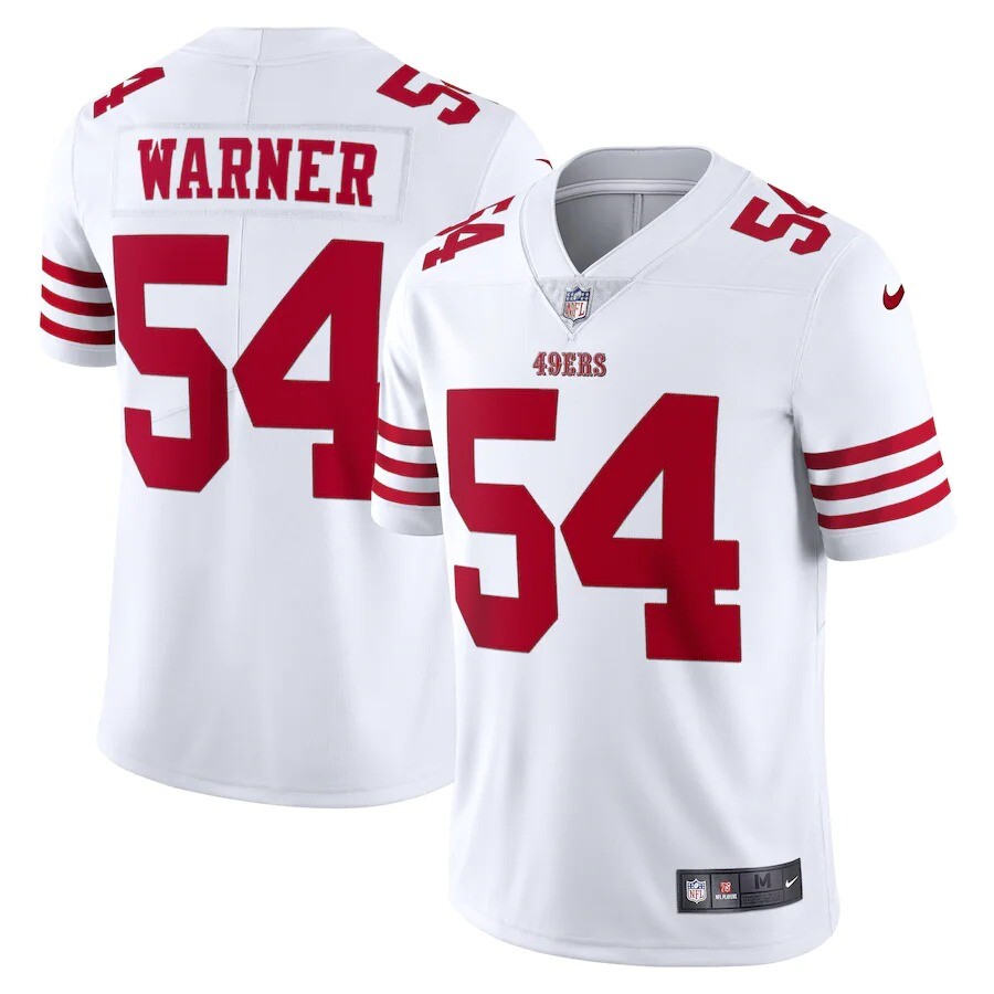 Men's Fred Warner #54 White Player Game Stitched Jersey NWT
