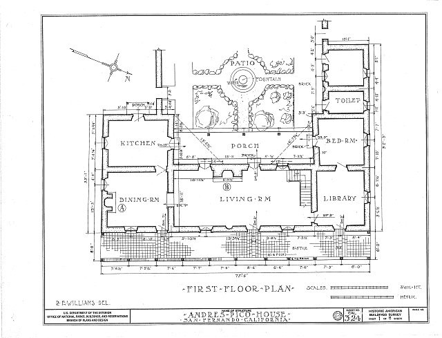 Andres Pico House,10940 Sepulveda Boulevard,San Fernando,California,CA,HABS,5