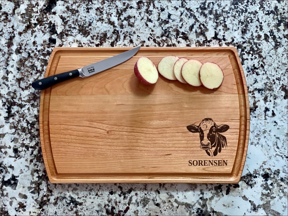 Cow Cutting Board | Dairy Farm Charcuterie Board | Custom Serving Tray |