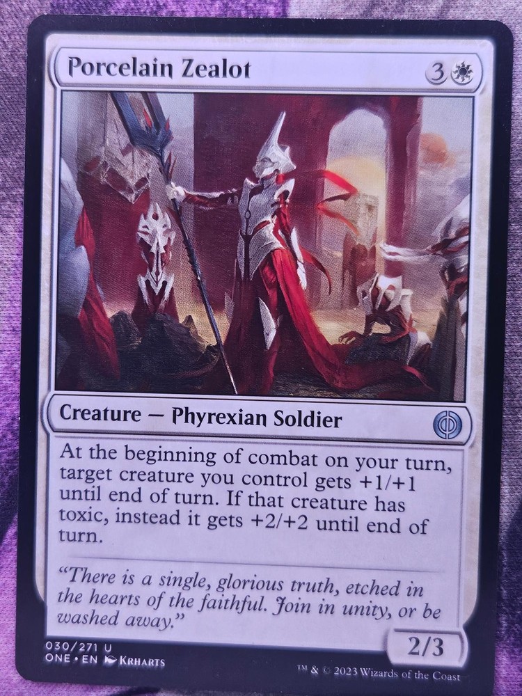 Porcelain Zealot 30 Uncommon Phyrexia: All Will Be One Magic: The Gathering MP