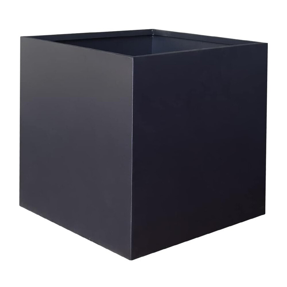 32-INCH Large Metal Steel Planter Box Tree Planter Pot for Outdoor Garden Yard