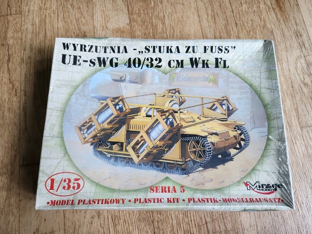 Mirage Wyrzutnia Stuka ZU Fuss UE-sWG 40/32cm Wk Fl 35519 1/35 NIB Model Kit