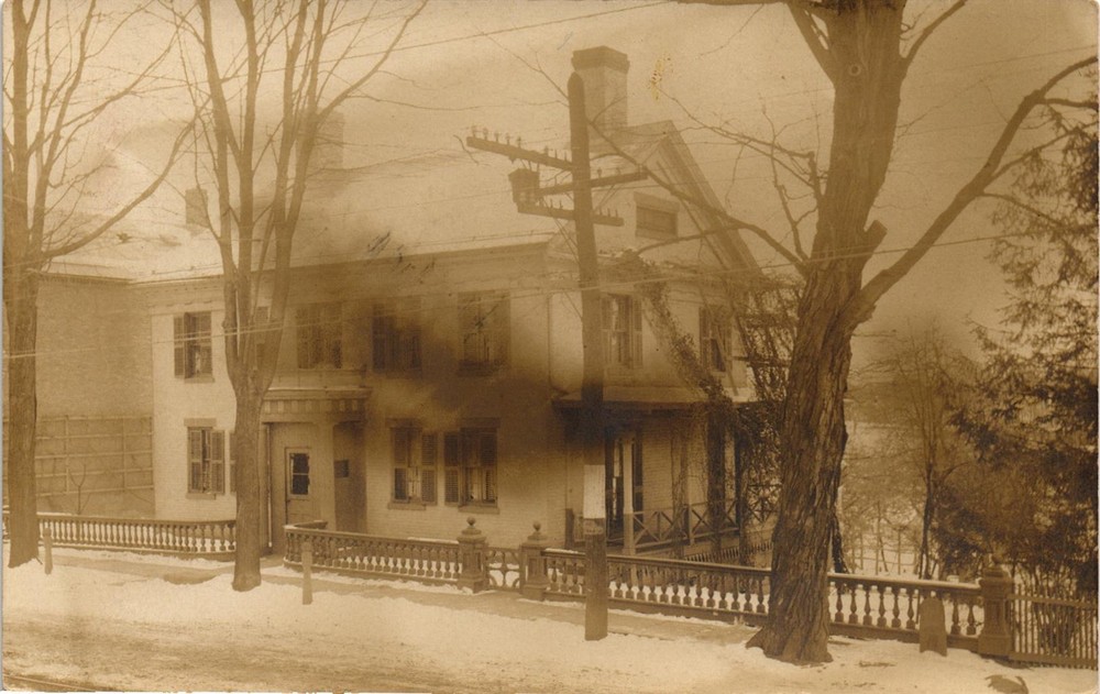 Dr Jim Stamps Postcard House In Winter Snow Covered Rppc C1909