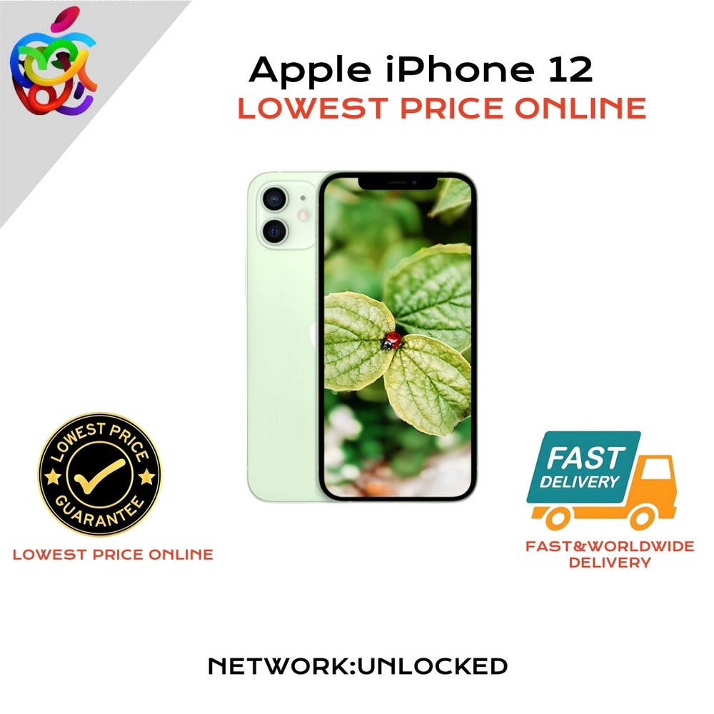 Apple iPhone 12-64GB-6.1'' HD Display Front 12MP Rear 12MP-Unlocked #9l#