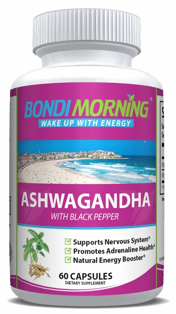 Ashwagandha Capsules with Black Pepper for Increased Absorption - 1300 mg Organi