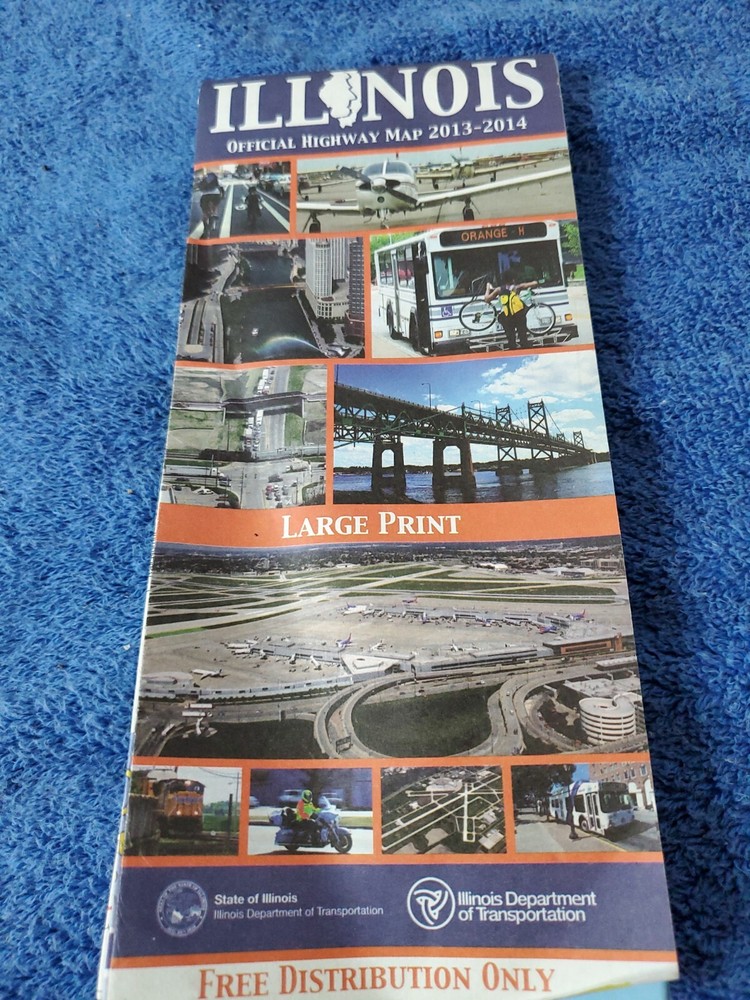 2013-2014 Illinois State-issued Road Map