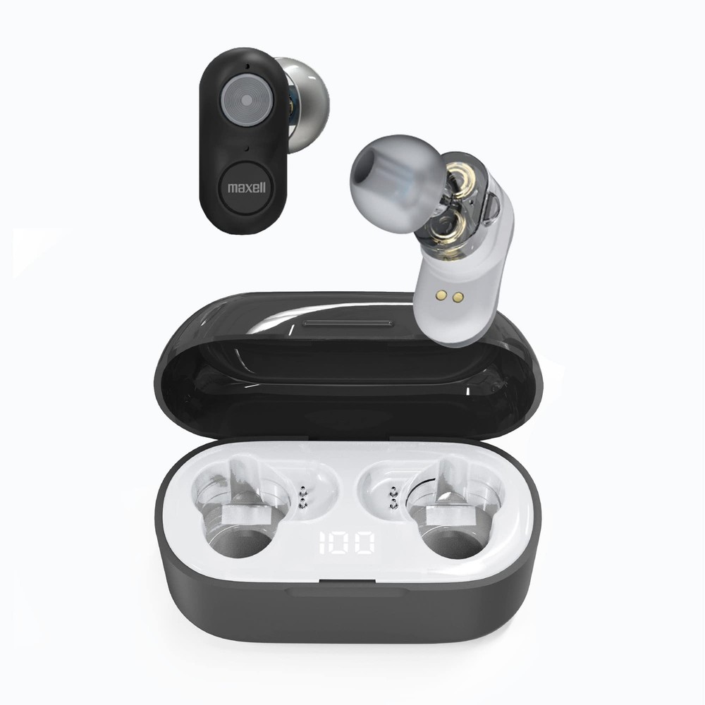Maxell – 199652, Experience High-Fidelity Sound with Dual-Driver True Wireless E
