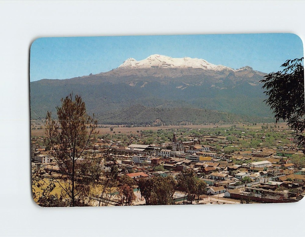 Postcard View of Ixtaccihuatl Volcano from Amecameca Mexico