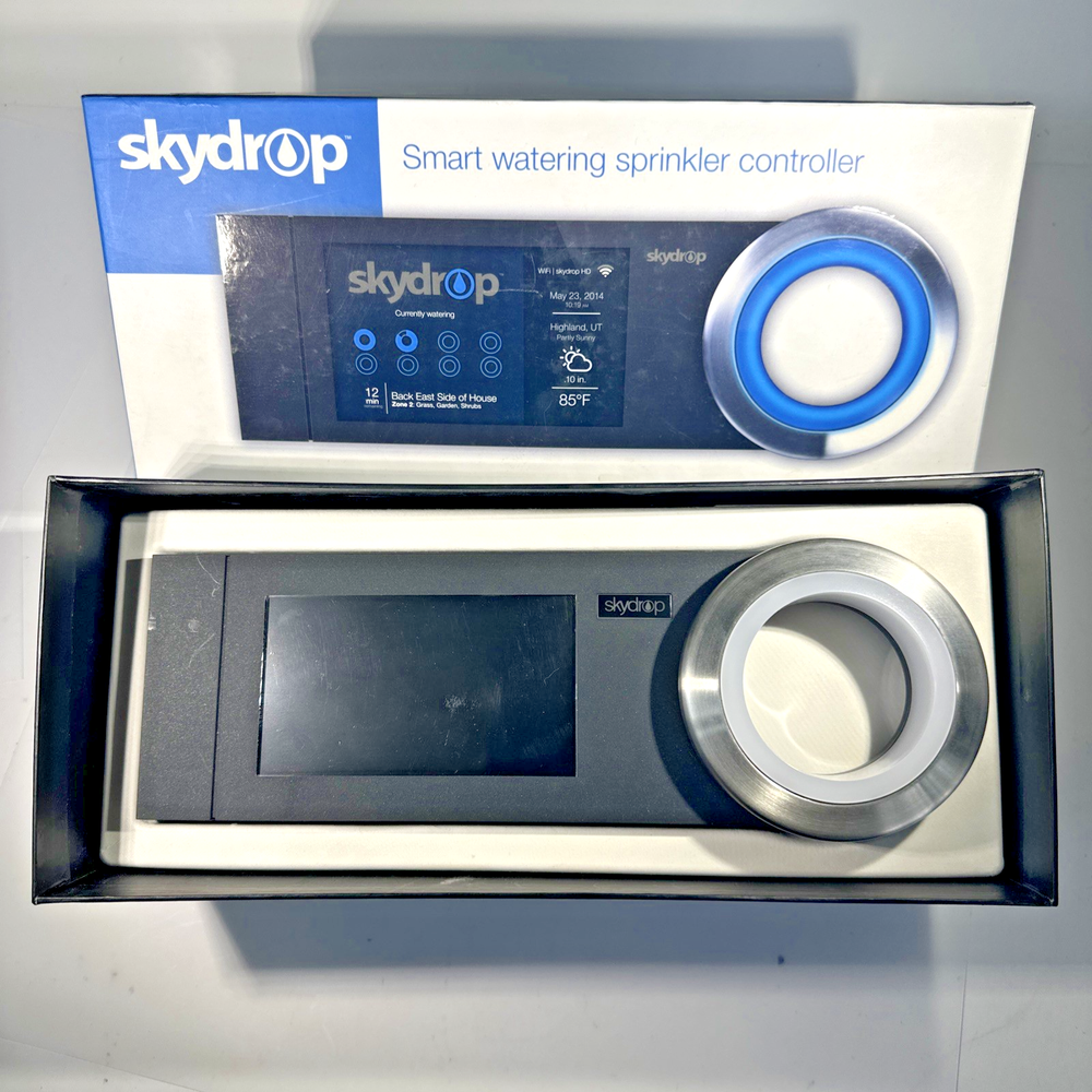 Skydrop SDCRW1.0 Black 8-Zone Smart Wi-Fi Sprinkler Controller with LCD Display