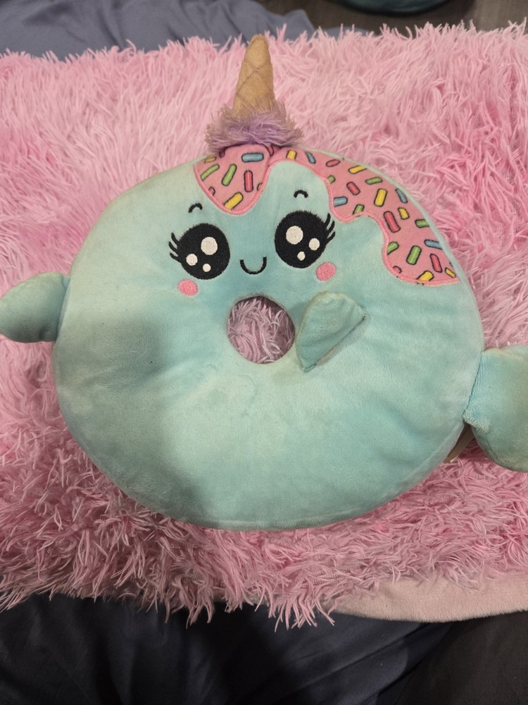 BMI ~ Light Blue Unicorn Whale Fish Plush * Ice Cream Donut