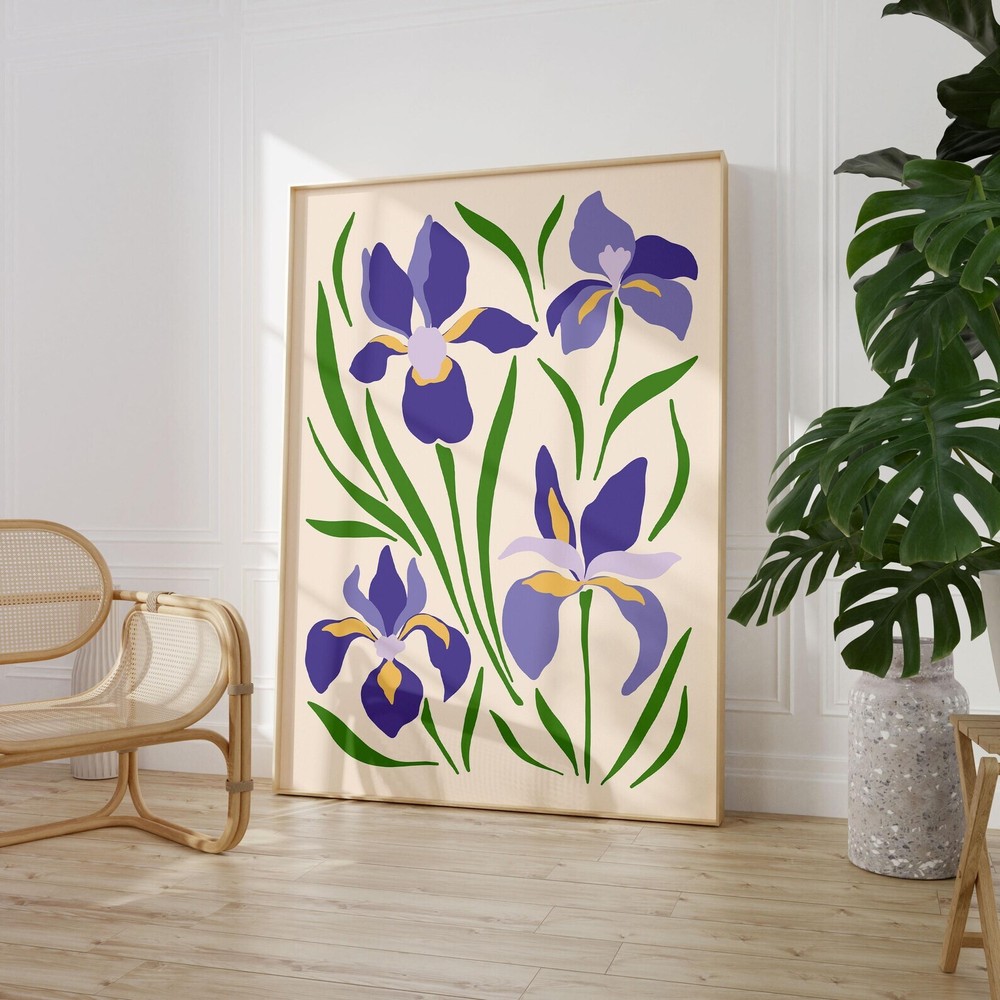 Flower Market Poster Maximalist Flower Wall Decor Pop Art Eclectic Botanical