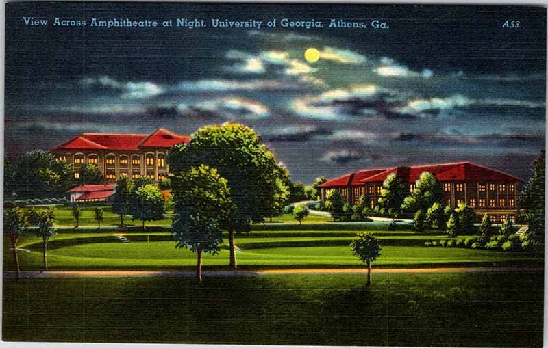 Postcard SCHOOL SCENE Athens Georgia GA m/09 AL0285